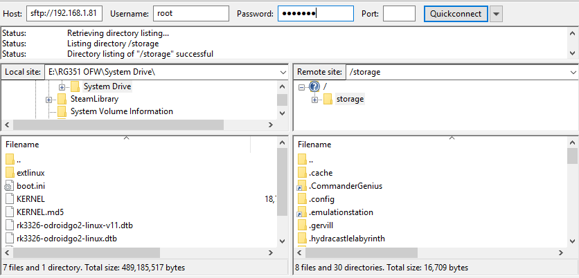 FileZilla Connected