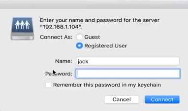 OSX Mount Credentials