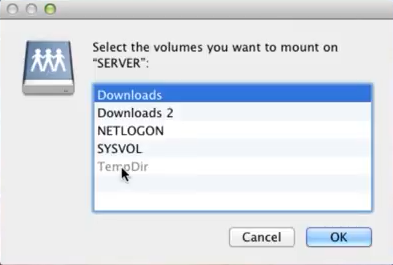 OSX Mount Selection